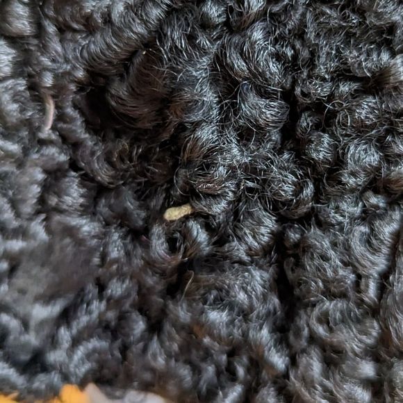 Vintage Black 50s Persian Lamb Karakul Gray Mink Collar Fur Coat Size Large - Picture 9 of 9